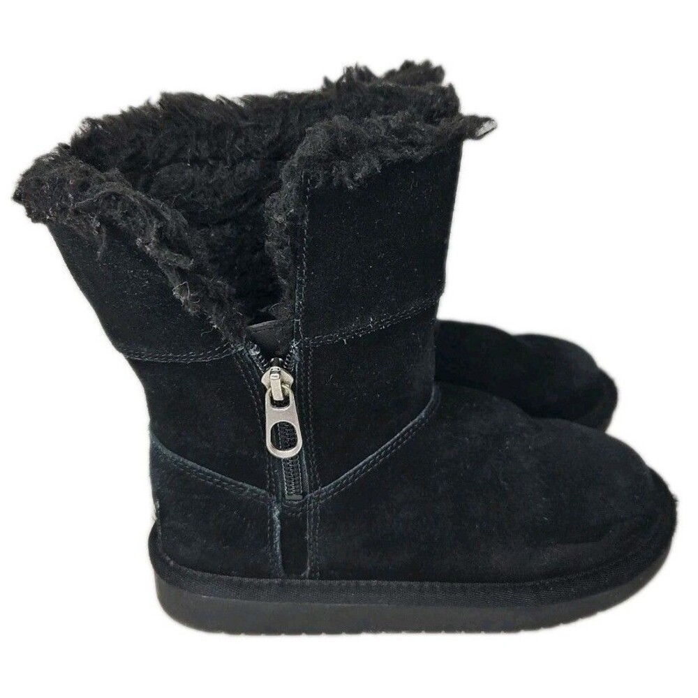 Koolaburra by Ugg Kids Black Faux Fur Boots, Size 12